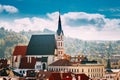 St. Vitus Church and cityscape Cesky Krumlov