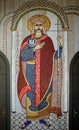 St Volodymyr mosaic on facade of Cathedral of the Resurrection of Christ in Kyiv Ukraine.