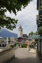 St. Wolfgang im Salzkammergut with The Catholic St. Wolfgang's Church in background. Austria, Europe.