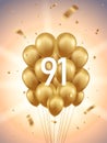 91st Year Anniversary Background Royalty Free Stock Photo