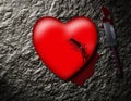 Stabbed Heart Royalty Free Stock Photo