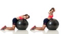 Stability Ball Exercise Royalty Free Stock Photo