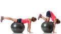 Stability Ball Exercise Royalty Free Stock Photo