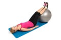Stability Fitness Ball Leg Curls, Female Exercise
