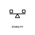 stability icon. stability concept symbol design, vector illustra