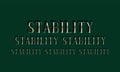 Stability repeat word message