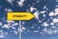 stability traffic sign on blue sky Royalty Free Stock Photo