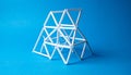 Stable Geometric Network Structure in White Royalty Free Stock Photo