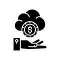 Stable income black icon concept. Stable income flat vector symbol, sign, illustration. Royalty Free Stock Photo