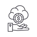 Stable income black icon concept. Stable income flat vector symbol, sign, illustration.