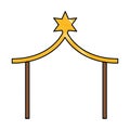 Stable manger isolated icon Royalty Free Stock Photo