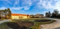 Stables and Lednice castle, South Moravian region, Czech republic, Europe Royalty Free Stock Photo