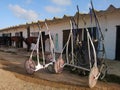 Stables next to the Ciutadella de Menorca racetrack, Spain