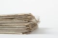 Stach of daily newspapers on a table Royalty Free Stock Photo