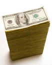 Stack of 100 dollar bills Royalty Free Stock Photo