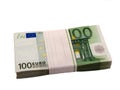 Stack of 100 Euros Royalty Free Stock Photo
