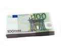 Stack of 100 Euros Royalty Free Stock Photo