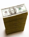 Stack of 20 dollar bills Royalty Free Stock Photo