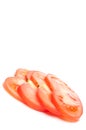 A stack of 4 slices of fresh tomat Royalty Free Stock Photo