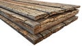 Stack of weathered wooden planks with visible grain texture png transparent image Generative AI Royalty Free Stock Photo
