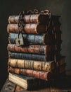 Forbidden Knowledge in Chained Antique Books Royalty Free Stock Photo