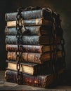 Forbidden Knowledge Locked in Ancient Tomes Royalty Free Stock Photo