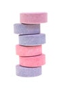 Stack of antacid tablets Royalty Free Stock Photo