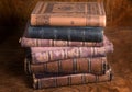 Stack of antique books