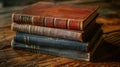 The Stack of Antique Books.AI generated image Royalty Free Stock Photo