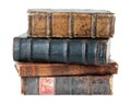 Stack of antique books, isolated on transparent background Royalty Free Stock Photo