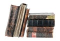 Stack of antique books, isolated on transparent background Royalty Free Stock Photo