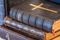 Stack of Antique Hymnals Royalty Free Stock Photo
