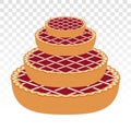 Stack of apple pie cakes / cherry pie - flat icons for apps and websites Royalty Free Stock Photo