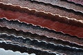 Stack of Artificial Leather Samples Close-Up Royalty Free Stock Photo