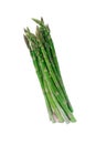 Stack of asparagus standing diagonally, isolated on white background Royalty Free Stock Photo