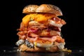 stack of assorted bagels with different flavors