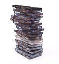 Stack audio cassettes Royalty Free Stock Photo