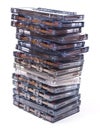 Stack audio cassettes Royalty Free Stock Photo