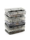 Stack of audio cassettes Royalty Free Stock Photo