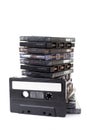 Stack audio cassettes