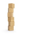 Stack of balanced wooden blocks Royalty Free Stock Photo