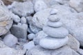 Stack balancing pebble stones pool with out