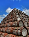 Stack of barrels Royalty Free Stock Photo