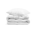 Stack of beddings on the white background