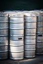 Stack of beer barrels Royalty Free Stock Photo