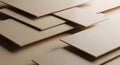 Stack of beige cardboard sheets Royalty Free Stock Photo