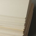 Stack of beige cardboard sheets with smooth surfaces and rounded corners. The Royalty Free Stock Photo