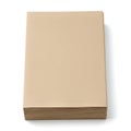 Stack of beige kraft paper sheets with visible cardboard edges neatly arranged Royalty Free Stock Photo