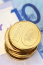 Stack of Belarus coins Royalty Free Stock Photo