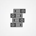 Stack of binders vector icon sign symbol Royalty Free Stock Photo